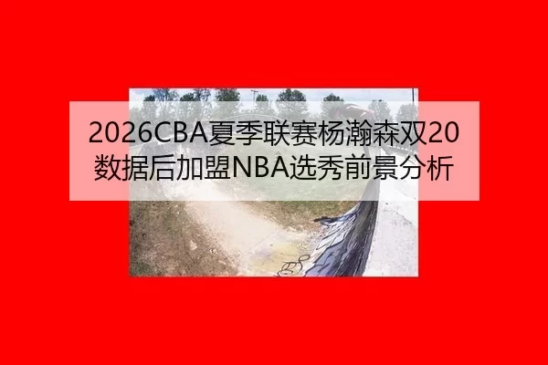 2026CBA夏季联赛杨瀚森双20数据后加盟NBA选秀前景分析